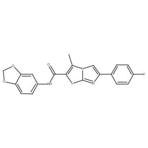 N-(benzo[d][1,3]dioxol-5-yl)-6-(4-fluorophenyl)-3-methylimidazo[2,1-b]thiazole-2-carboxamide Structure