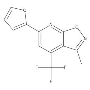 6-(2-Furyl)-3-methyl-4-(trifluoromethyl)isoxazolo(5,4-B)pyridine结构式