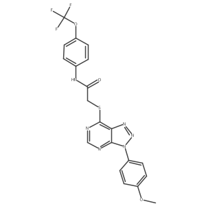 2-{[3-(4-methoxyphenyl)-3H-[1,2,3]triazolo[4,5-d]pyrimidin-7-yl]sulfanyl}-N-[4-(trifluoromethoxy)phenyl]acetamide Structure