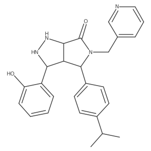 3-(2-Hydroxyphenyl)-4-(4-propan-2-ylphenyl)-5-(pyridin-3-ylmethyl)-1,2,3,3a,4,6a-hexahydropyrrolo[3,4-c]pyrazol-6-one结构式