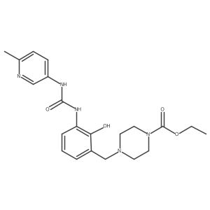 Ethyl 4-[[2-hydroxy-3-[[[(6-methyl-3-pyridinyl)amino]carbonyl]amino]phenyl]methyl]-1-piperazinecarboxylate Structure