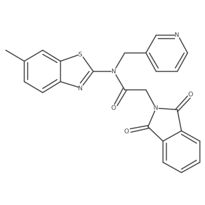 2-(1,3-dioxoisoindolin-2-yl)-N-(6-methylbenzo[d]thiazol-2-yl)-N-(pyridin-3-ylmethyl)acetamide Structure