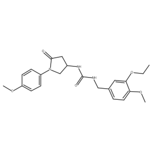 1-(3-Ethoxy-4-methoxybenzyl)-3-(1-(4-methoxyphenyl)-5-oxopyrrolidin-3-yl)urea Structure