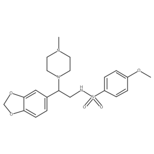 N-(2-(benzo[d][1,3]dioxol-5-yl)-2-(4-methylpiperazin-1-yl)ethyl)-4-methoxybenzenesulfonamide Structure