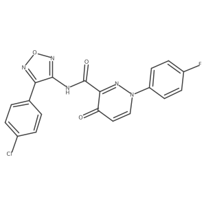 N-[4-(4-chlorophenyl)-1,2,5-oxadiazol-3-yl]-1-(4-fluorophenyl)-4-oxo-1,4-dihydropyridazine-3-carboxamide结构式
