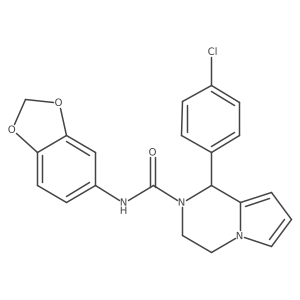 N-(benzo[d][1,3]dioxol-5-yl)-1-(4-chlorophenyl)-3,4-dihydropyrrolo[1,2-a]pyrazine-2(1H)-carboxamide结构式