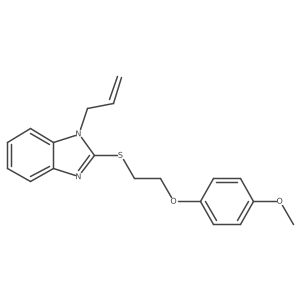1-allyl-2-((2-(4-methoxyphenoxy)ethyl)thio)-1H-benzo[d]imidazole结构式