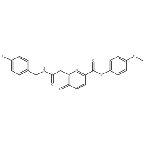 1-({[(4-fluorophenyl)methyl]carbamoyl}methyl)-N-(4-methoxyphenyl)-6-oxo-1,6-dihydropyridazine-3-carboxamide Structure