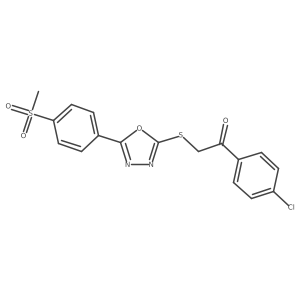 1-(4-Chlorophenyl)-2-((5-(4-(methylsulfonyl)phenyl)-1,3,4-oxadiazol-2-yl)thio)ethanone Structure