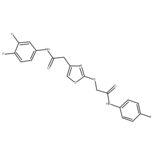 N-(3,4-difluorophenyl)-2-(2-((2-((4-fluorophenyl)amino)-2-oxoethyl)thio)thiazol-4-yl)acetamide Structure