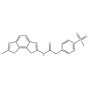 N-(7-methylbenzo[1,2-d:4,3-d']bis(thiazole)-2-yl)-2-(4-(methylsulfonyl)phenyl)acetamide结构式