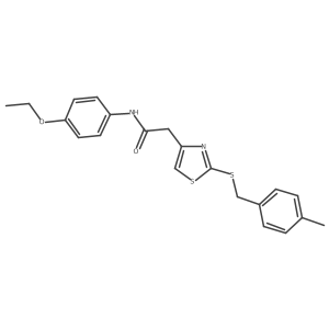 N-(4-ethoxyphenyl)-2-(2-((4-methylbenzyl)thio)thiazol-4-yl)acetamide结构式