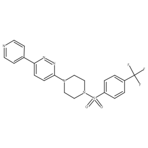 3-(Pyridin-4-yl)-6-{4-[4-(trifluoromethyl)benzenesulfonyl]piperazin-1-yl}pyridazine结构式