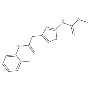 Methyl (4-(2-oxo-2-(o-tolylamino)ethyl)thiazol-2-yl)carbamate结构式