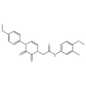 N-(3-chloro-4-methoxyphenyl)-2-[4-(4-methoxyphenyl)-2,3-dioxo-1,2,3,4-tetrahydropyrazin-1-yl]acetamide结构式