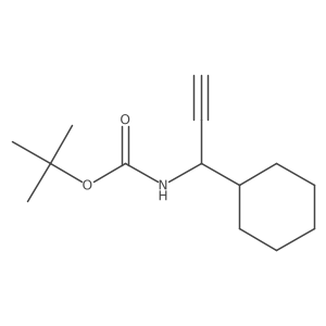 tert-butyl N-(1-cyclohexylprop-2-yn-1-yl)carbamate结构式