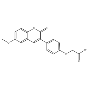 2-[4-(6-methoxy-2-oxo-2H-chromen-3-yl)phenoxy]acetic acid Structure