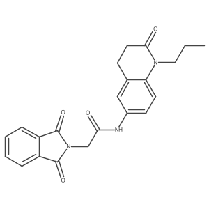 2-(1,3-dioxoisoindolin-2-yl)-N-(2-oxo-1-propyl-1,2,3,4-tetrahydroquinolin-6-yl)acetamide结构式