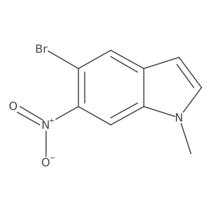5-Bromo-1-methyl-6-nitro-1H-indole Structure