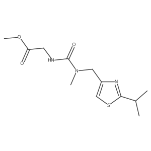 Methyl 2-[[methyl-[(2-propan-2-yl-1,3-thiazol-4-yl)methyl]carbamoyl]amino]acetate Structure