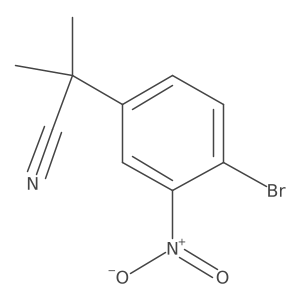 2-Methyl-2-(3-nitro-4-bromophenyl)propionitrile结构式