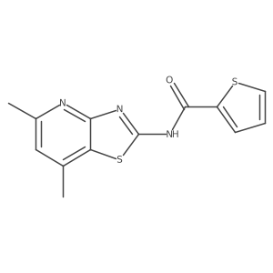 N-{5,7-dimethyl-[1,3]thiazolo[4,5-b]pyridin-2-yl}thiophene-2-carboxamide Structure