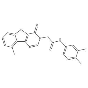 N-(3-fluoro-4-methylphenyl)-2-(9-fluoro-4-oxo[1]benzothieno[3,2-d]pyrimidin-3(4H)-yl)acetamide Structure