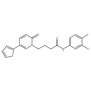 N-(3-chloro-4-methylphenyl)-4-[6-oxo-3-(thiophen-2-yl)-1,6-dihydropyridazin-1-yl]butanamide结构式
