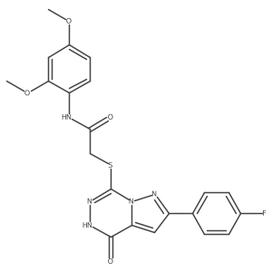 N-(2,4-dimethoxyphenyl)-2-((8-(4-fluorophenyl)-(oxo)dihydropyrazolo[1,5-d][1,2,4]triazin-2-yl)thio)acetamide Structure