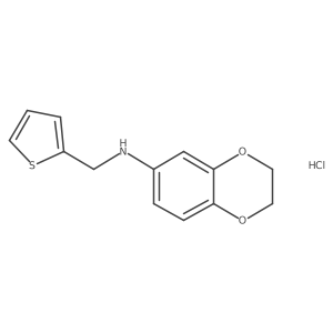 N-(thien-2-ylmethyl)-2,3-dihydro-1,4-benzodioxin-6-amine hydrochloride结构式