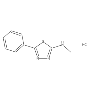 N-methyl-5-phenyl-1,3,4-thiadiazol-2-amine hydrochloride结构式