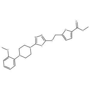 Methyl 5-[({5-[4-(2-methoxyphenyl)piperazin-1-yl]-1,3,4-thiadiazol-2-yl}sulfanyl)methyl]furan-2-carboxylate Structure