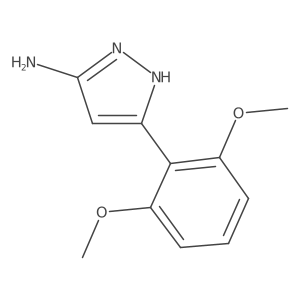 5-(2,6-dimethoxyphenyl)-1H-pyrazol-3-amine结构式