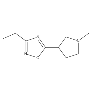 3-Ethyl-5-(1-methyl-3-pyrrolidinyl)-1,2,4-oxadiazole结构式