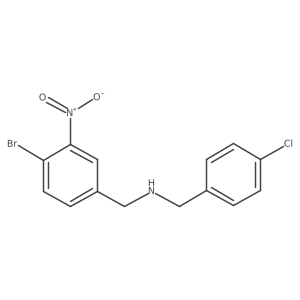4-Bromo-N-[(4-chlorophenyl)methyl]-3-nitrobenzenemethanamine结构式
