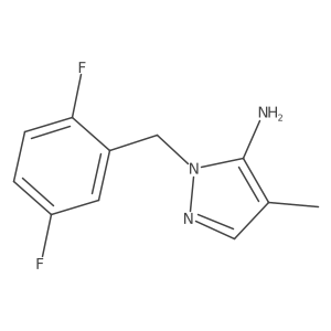 1-[(2,5-Difluorophenyl)methyl]-4-methyl-1h-pyrazol-5-amine Structure