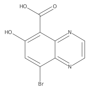 8-Bromo-6-hydroxy-5-quinoxalinecarboxylic acid Structure