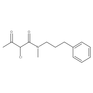 2-chloro-N-methyl-3-oxo-N-(3-phenylpropyl)butanamide Structure