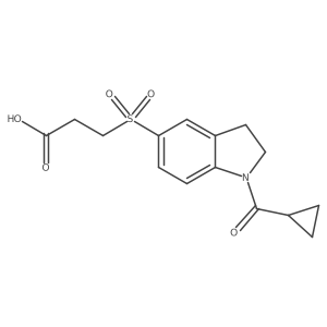 3-{[1-(Cyclopropylcarbonyl)-2,3-dihydro-1H-indol-5-yl]sulfonyl}propanoic acid Structure