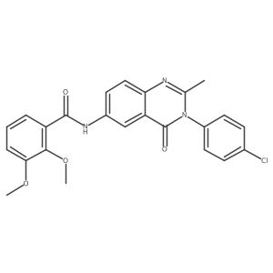 COc1cccc(C(=O)Nc2ccc3nc(C)n(-c4ccc(Cl)cc4)c(=O)c3c2)c1OC结构式