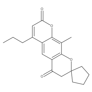10'-methyl-6'-propyl-8'H-spiro[cyclopentane-1,2'-pyrano[3,2-g]chromene]-4',8'(3'H)-dione结构式