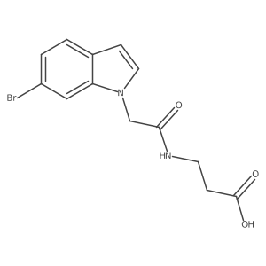 N-[(6-bromo-1H-indol-1-yl)acetyl]-beta-alanine Structure