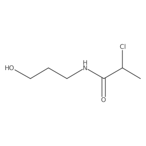 2-chloro-N-(3-hydroxypropyl)propanamide结构式
