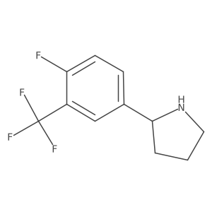 (2R)-2-[Fluoro-5-(trifluoromethyl)phenyl]pyrrolidine结构式