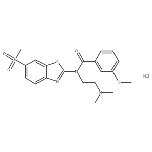 N-(2-(dimethylamino)ethyl)-3-methoxy-N-(6-(methylsulfonyl)benzo[d]thiazol-2-yl)benzamide hydrochloride Structure