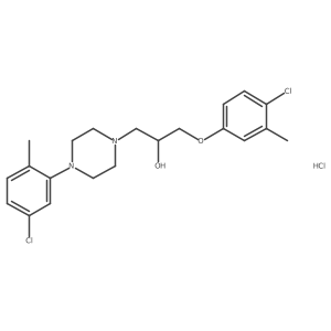 1-(4-chloro-3-methyl-phenoxy)-3-[4-(5-chloro-2-methyl-phenyl)piperazin-1-yl]propan-2-ol;hydrochloride结构式