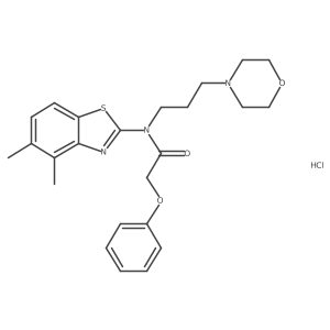 N-(4,5-dimethylbenzo[d]thiazol-2-yl)-N-(3-morpholinopropyl)-2-phenoxyacetamide hydrochloride结构式