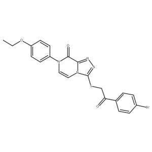 3-{[2-(4-bromophenyl)-2-oxoethyl]thio}-7-(4-ethoxyphenyl)[1,2,4]triazolo[4,3-a]pyrazin-8(7H)-one结构式