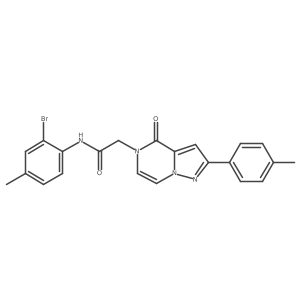 N-(2-bromo-4-methylphenyl)-2-[2-(4-methylphenyl)-4-oxopyrazolo[1,5-a]pyrazin-5(4H)-yl]acetamide结构式