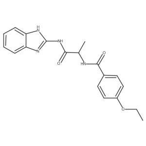 N-(1-((1H-benzo[d]imidazol-2-yl)amino)-1-oxopropan-2-yl)-4-ethoxybenzamide结构式